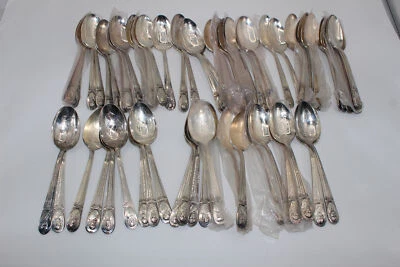 LOTE DE 65 CUCHARAS/CUCHARADITAS PRESIDENCIALES DE 6" PLATEADAS INTERNACIONALES WM ROGERS Foto 1 de 2