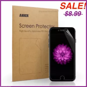 iPhone 6 Plus/6S Plus Screen Protector Anker 3-pk Ultra Clear High Response HD - Picture 1 of 6