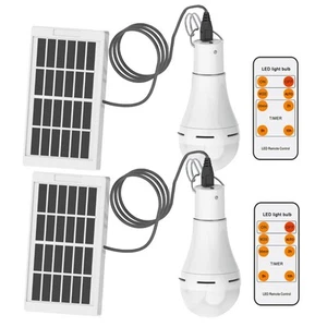 Solar Bulb Light Portable 300LM with Remote Control 4 Mode Led Lantern Indoor... - Picture 1 of 8