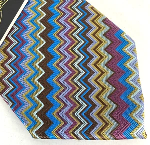 E.J. Samuel 100% Micro Fiber Multicolor Necktie with Matching Pocket Square - Picture 1 of 7