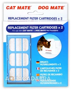 PET MATE CAT FOUNTAIN FILTER CARTRIDGES 2 PACK DOG WATER REPLACEMENT 339 - Picture 1 of 6