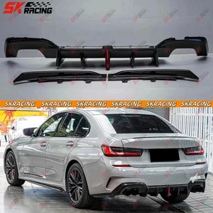 Divisores laterales difusores traseros de fibra de carbono seco para BMW Serie 3 G20 M-sport 19-22 - Imagen 1 de 22