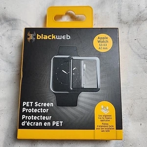 Blackweb Apple Watch Pet Protecteur d'écran pour Watch S2/S3 42mm Couverture Complète - Photo 1 sur 3