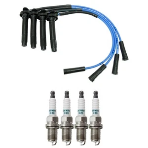 NGK Wire Set & Denso 4 Iridium Power Spark Plugs Kit for Legacy Outback 2.5 H4 - Picture 1 of 1