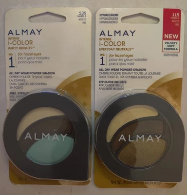 2 Almay Intense I-Color Powder Shadow For Hazel Eyes 0.2 Oz Each - Image 1 of 4