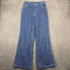Vintage Wrangler Jeans Womens Size 16 Blue Denim High Rise Wide Leg Pants - Picture 1 of 11