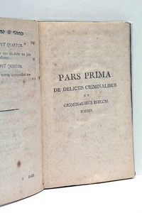 LIVRE ANCIEN UNIVERSALIS SANCTIO DE DELICTIS DROIT TEXTE EN LATIN VIENNE 1787 - Picture 1 of 8