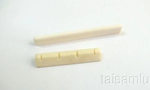 Buffalo slotted nut & bone Ukulele saddle, DJ19 and 23 - Picture 1 of 2