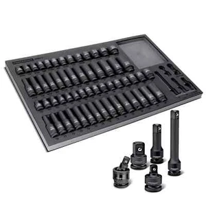 Carquest 63 Piece 6 Point SAE & Metric Pro Tech Impact Socket Set - 949012 - Picture 1 of 5