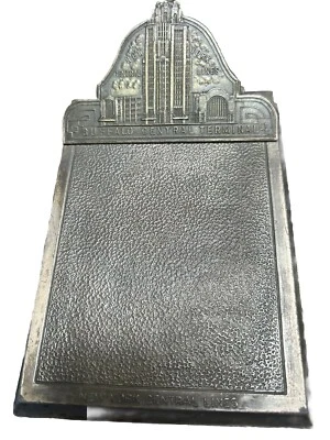 TABLERO DE CLIP DE LATÓN DE FERROCARRIL TERMINAL CENTRAL BUFFALO DE COLECCIÓN CA 1928 RARO Foto 1 de 4