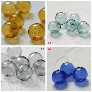 4 Pieces Hand Blown Color Hollow Glass Beads With Regular 2 Holes-20mm CW-18HH-1 - Picture 1 of 6