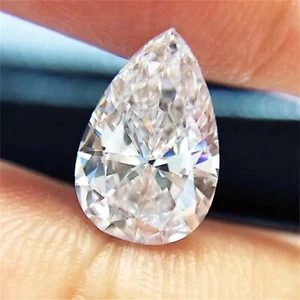 3.2 Ct Lab-Grown CVD Diamond Pear Cut D Color VVS1 Clarity Certified Gems "5NSP - Picture 1 of 11