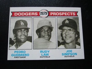 PEDRO GUERRERO RUDY LAW JOE SIMPSON 1979 TOPPS DODGERS ROOKIE CARD # 719 EX - Picture 1 of 2