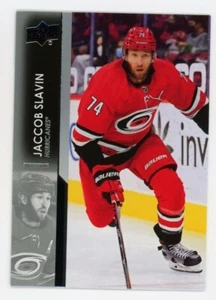 2021-22 Upper Deck #36 Jaccob Slavin - Carolina Hurricanes rara tarjeta de hockey base - Imagen 1 de 1
