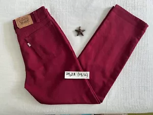 Jeans Levi's MADE USA 29 28 rari STUDENTI bordeaux nuovi senza etichette come nuovi (29 32) vintage - Foto 1 di 15