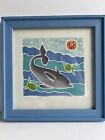 Dolphin Sea Art Print Patricia Chicharro 1999 Frame 9.5 x 9.5" One Happy Dolphin