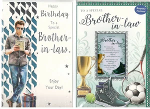 Geburtstagskarte Schwager verschiedene Designs zur Auswahl, modern, traditionell - Bild 1 von 17
