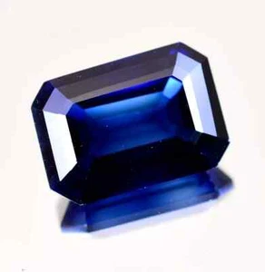 Natürlicher blauer Saphir makellos 40 Ct smaragd geschnitten zertifizierter loser Edelstein - Bild 1 von 8