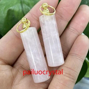 Botella de perfume de cristal rosa natural colgante de cristal de cuarzo gema curativa 1 pieza - Imagen 1 de 12