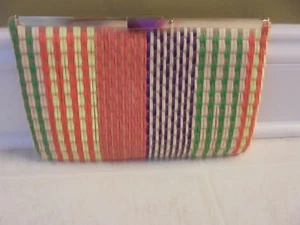 BLUTCH J CREW TEJIDO A RAYAS MULTICOLOR, MONEDERO NUEVO CON ETIQUETAS - Imagen 1 de 11