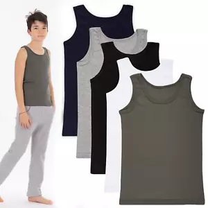 5 chłopięcych podkoszulek 100% bawełna tank top bielizna dziecięca chłopiec chłopiec - Zdjęcie 1 z 30