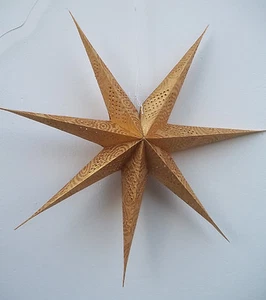 XXL Leuchtstern Papierstern Stern Silber Gold Weihnachtsstern Lampe Leuchte 85cm - Picture 1 of 8