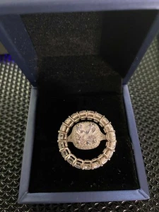 JUEGO DE NOVIA DE ZAFIRO BLANCO CREADO ITALO HALO SPLIT SHANK - Imagen 1 de 4