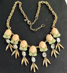 collana girocollo in lucite policroma e cristalli marca J. Crew designer choker - Bild 1 von 5