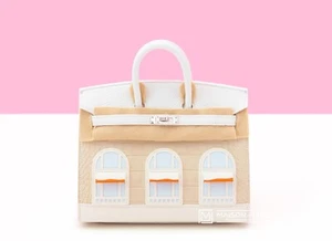NEW HERMES NEIGE SNOW WHITE FAUBOURG BIRKIN 20 HOUSE CROCODILE BAG KELLY HANDBAG - Picture 1 of 2
