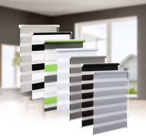 Eurohome Klemmfix Double Roller Blind, No Drilling Required 100X150 Light Grey - Picture 1 of 7