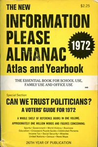 VINTAGE ~ Information Please Almanac 1972 ATLAS AND YEARBOOK dan golenpaul - Picture 1 of 2