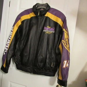 Chaqueta de cuero de carreras vintage AJ Foyt Harrahs, talla XL - Imagen 1 de 12