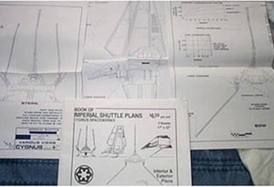 Classic Star Wars Movies Imperial Shuttle Blueprints 1984 UNUSED NEW - Picture 1 of 1