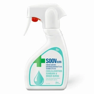 SOOV Burn Spray 200mL Cools & Soothes Sunburns & Minor Burns Fast Acting Ego - Picture 1 of 1