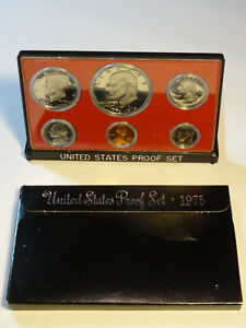 1975 S United States Mint Annual 6 Coin Proof Set Original Box OGP Bicentenial