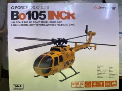 Bo105 INCR 2.4GHz 4ch Helicopter Flybarless GB300 radio control Hobby G-FORCE - Image 1 of 3