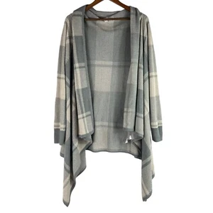 Merona Womens Plus Size XXL Beige Gray Waterfall Cardigan Soft Comfort Knit - Picture 1 of 5