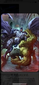 Batman VS Killer Croc Comics Art Print - Picture 1 of 1