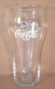 Campana de vidrio transparente clásico Libbey Enjoy Coca Cola acampanada de 6" de colección - Imagen 1 de 9