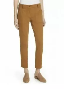 PANTALONES DELGADOS EILEEN FISHER ALGODÓN ORGÁNICO ACOGEDORES ELÁSTICOS ARCILLA OSCURA TALLA 14 $238 - Imagen 1 de 8