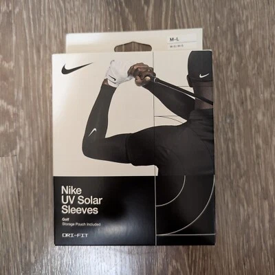 Para Hombres Nike Dri-Fit UV Solar Golf Mangas Negras Adulto Talla M/L Nuevo Foto 1 de 3