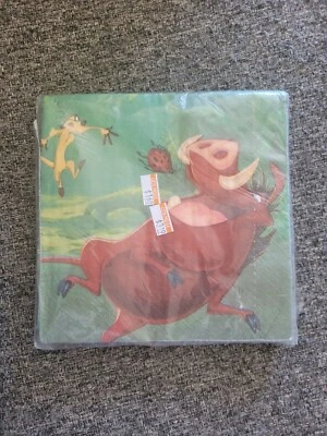 Vintage Hallmark Disney Lion King Napkins 16 ct. ~ Timon & Pumbaa - Image 1 of 3