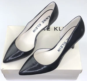 Anne Klein iflex Yolden Black Open Inner Side Pointy Toe Heels Pumps Size 8 1/2M - Picture 1 of 21