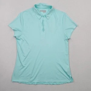 Callway Shirt Womens Large Green Mint Performance Golf Top Keyhole Neck Opti Dri - Picture 1 of 9