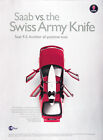 2001 SAAB 9-3 BERLINE véritable publicité vintage ~ SAAB VS couteau de l'armée suisse