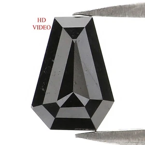0.70 CT Natural Loose Coffin Shape Diamond 7.10 MM Black Color Diamond KQ2716 - Picture 1 of 8