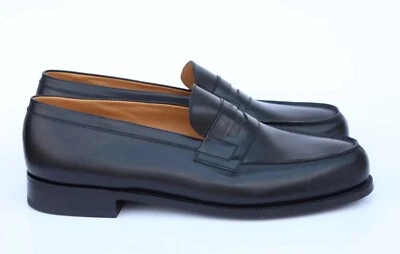 Mocasín JM Weston 180 Penny Talla 11-US 12 en Cuero Negro Foto 1 de 4