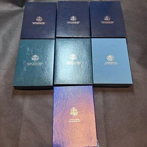 PRESTIGE PROOF SETS LOT 1986, 1987, 1994 x 3, 1997 x 2 OGP w COAs SILVER #567 - Picture 1 of 15