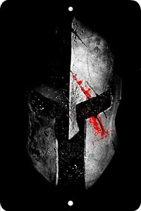 Espartano, Letrero de Hogar, Decoración del Hogar Metal Aluminio, EE. UU., Negro - Imagen 1 de 1