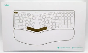 Nulea Ergonomical Wireless Bluetooth Keyboard RT05B Model HD315 - Silver Black - Picture 1 of 7